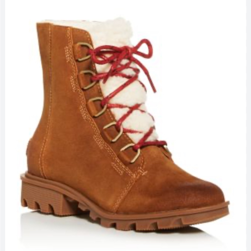 Sorel Women's Phoenix Shearling Waterproof Cold Weather Mid-Heel Boots